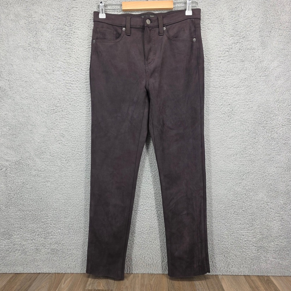 Banana Republic High Rise‎ Slim Faux Suede Pants Brown Women Size 26/2